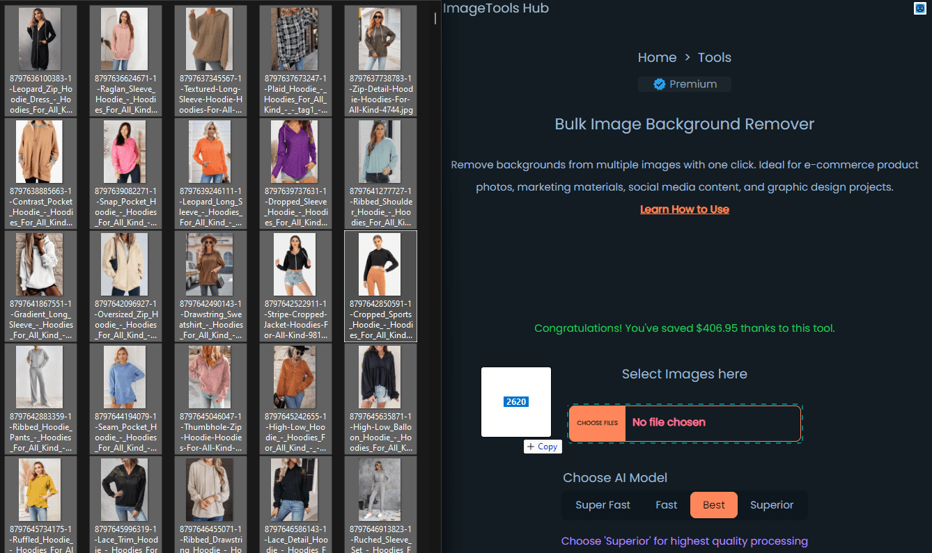 remove bg tool for e-commerce